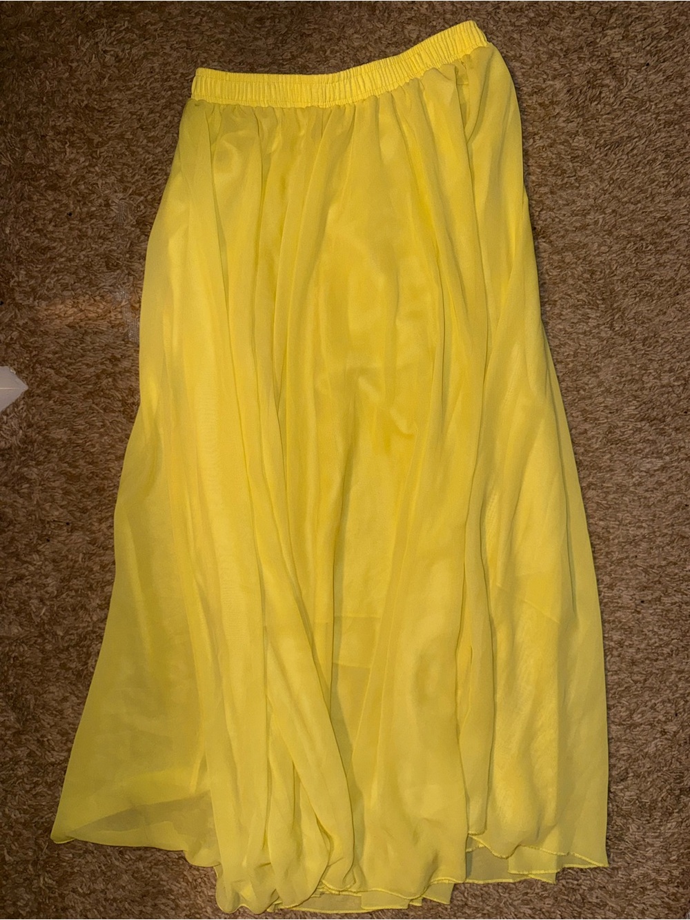 Yellow Women’s Flowing Chiffon Skirt